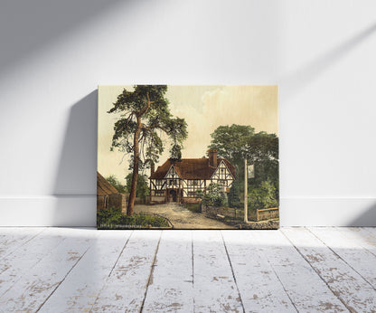 A picture of Speldhurst Inn, Tunbridge Wells, England, a mockup of the print leaning against a wall