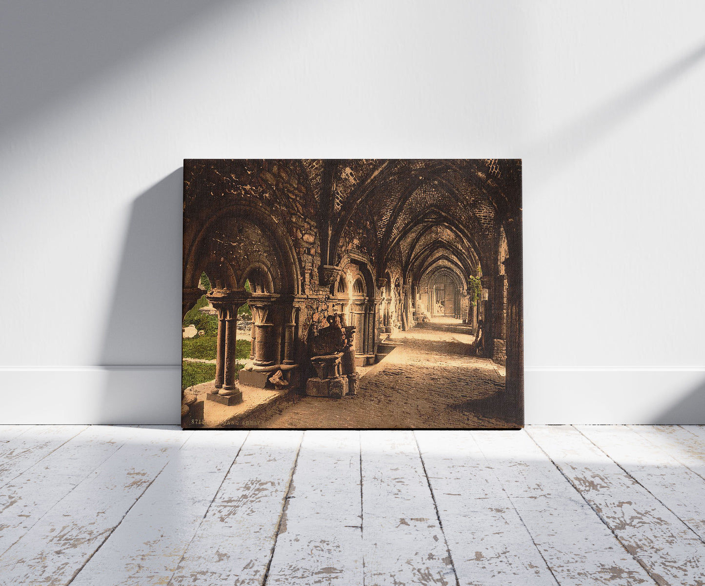 A picture of St. Bavon Abbey, the cloister, Ghent, Belgium