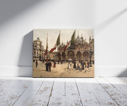 A picture of St. Mark's Church and the clock, Venice, Italy