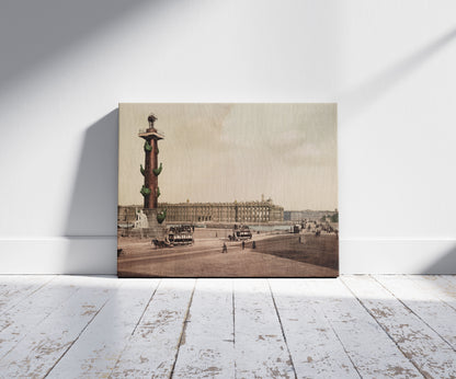 A picture of St. Petersbourg. Palais d'Hiver, côte de la Newa, a mockup of the print leaning against a wall