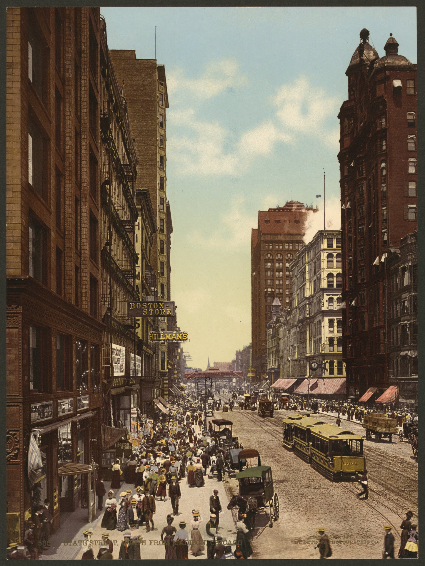 A picture of State Street, north from Madison, Chicago