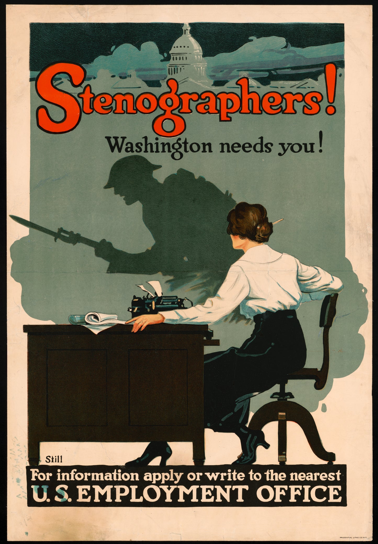 A picture of Stenographers! Washington needs you!