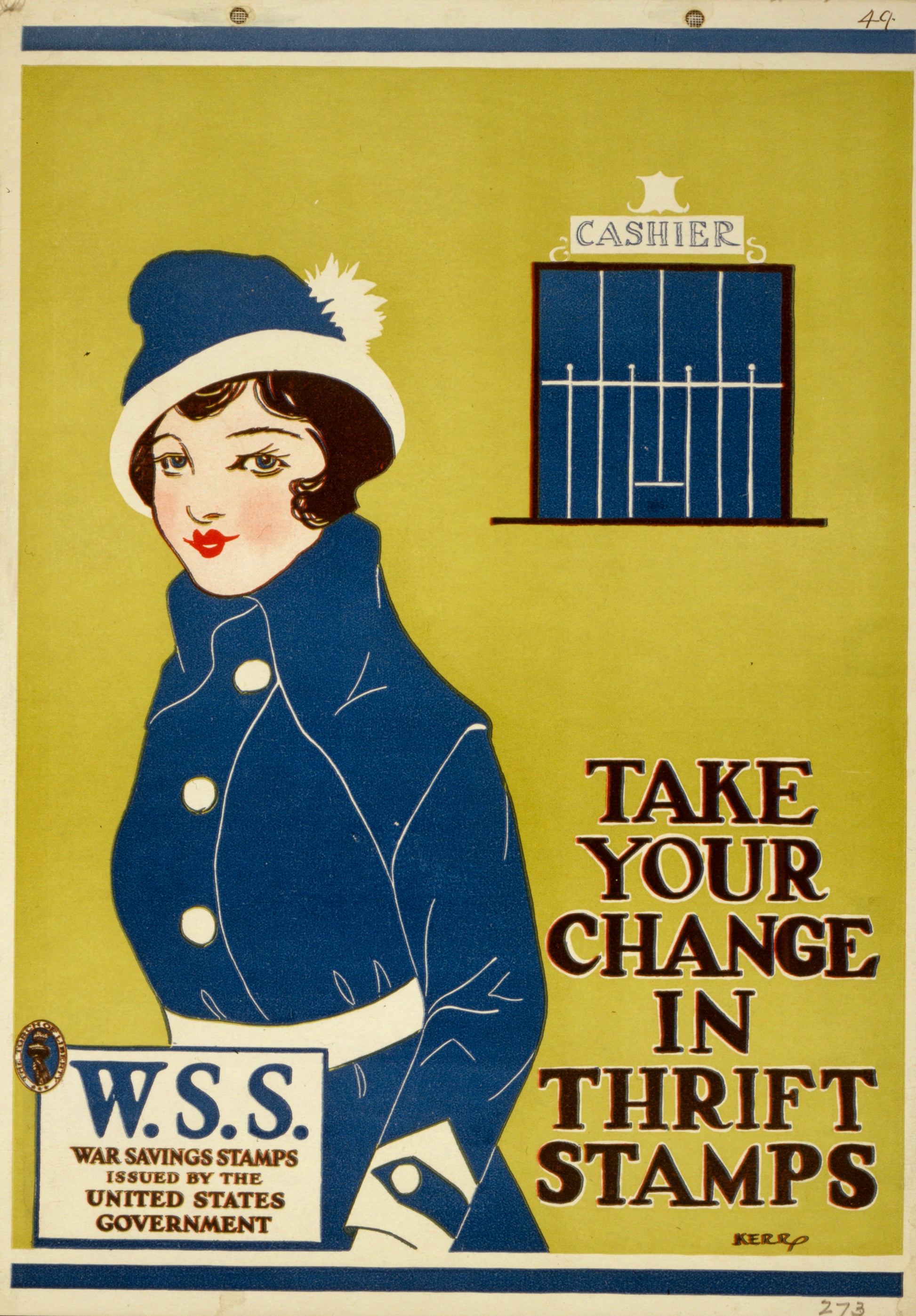 A picture of Take your change in Thrift Stamps W.S.S.--War Savings Stamps issued by the United States government /