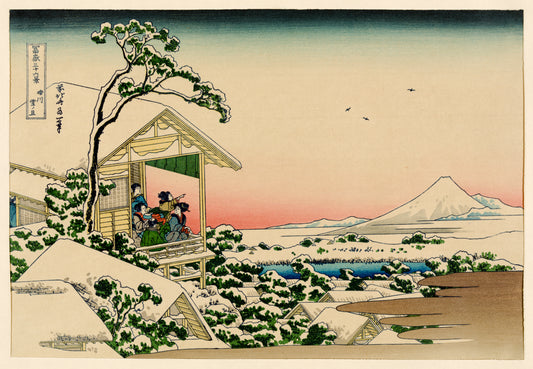 A picture of Teahouse at Koishikawa the morning after a snowfall