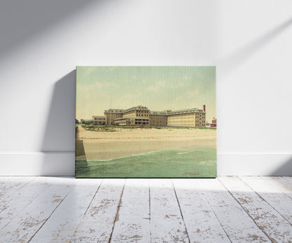 A picture of The Breakers, Palm Beach, Florida, a mockup of the print leaning against a wall