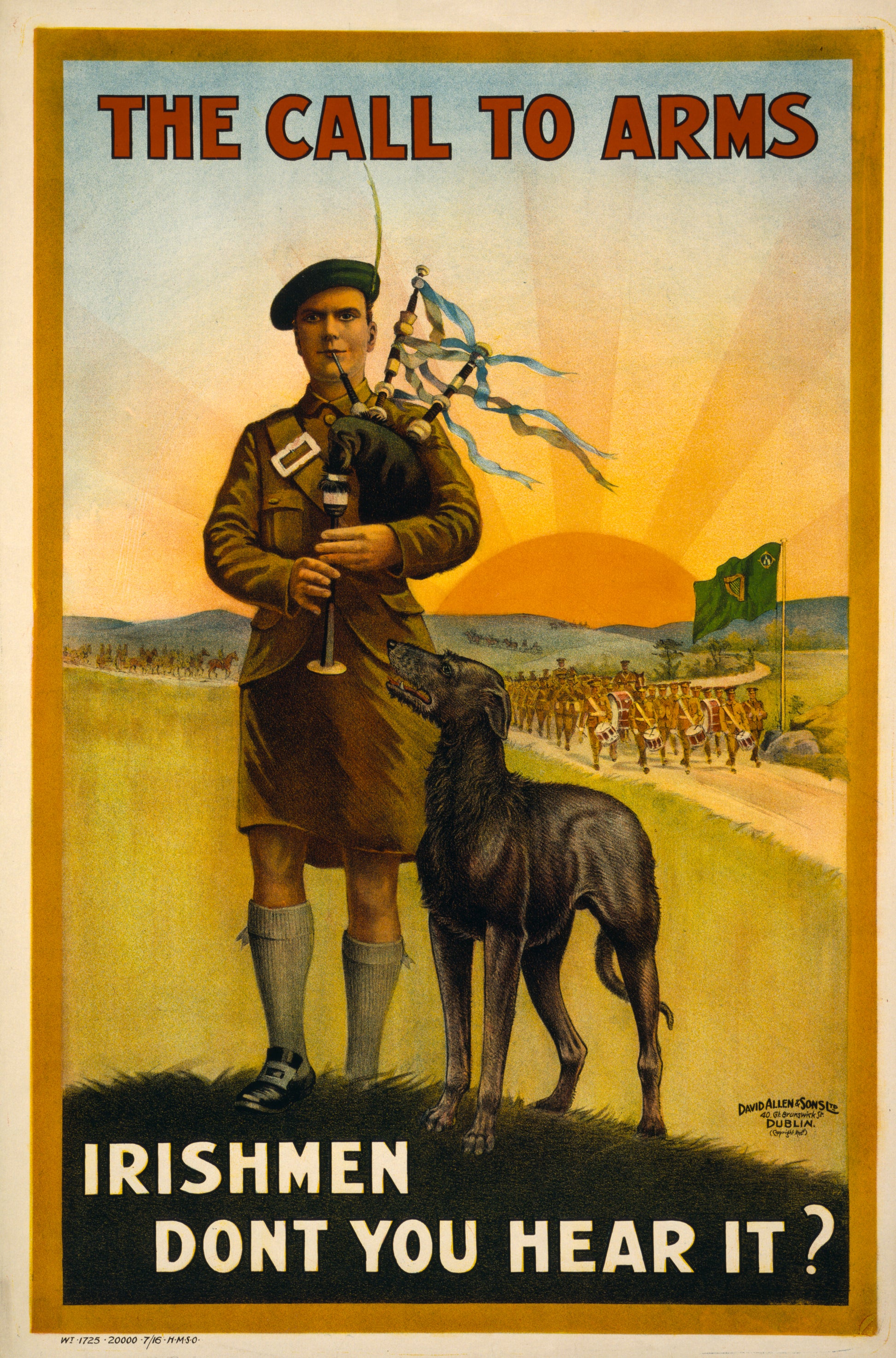 A picture of The call to arms. Irishmen don't you hear it?