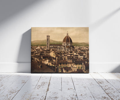 A picture of The Cathedral, panoramic view from Vecchio Palace, Florence, Italy