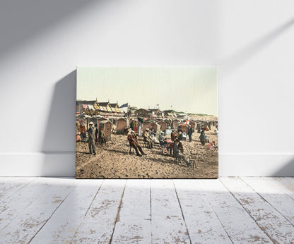 A picture of The chalets, II., Westerland, Sylt, Schleswig-Holstein, Germany, a mockup of the print leaning against a wall