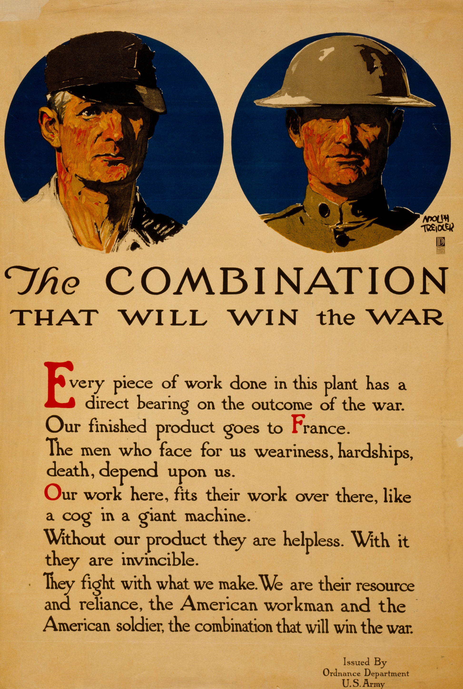 A picture of The combination that will win the war