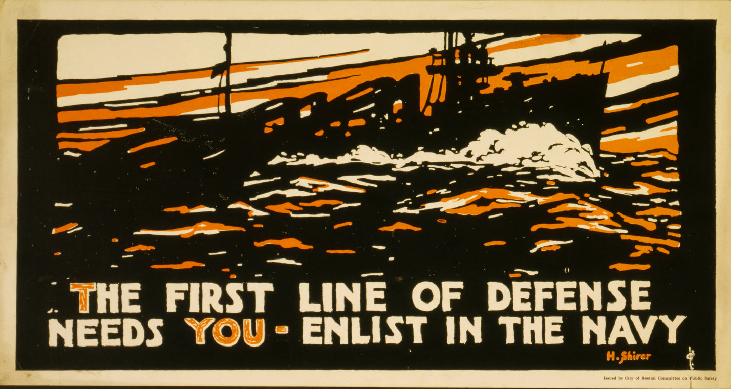 A picture of The first line of defense needs you - enlist in the Navy