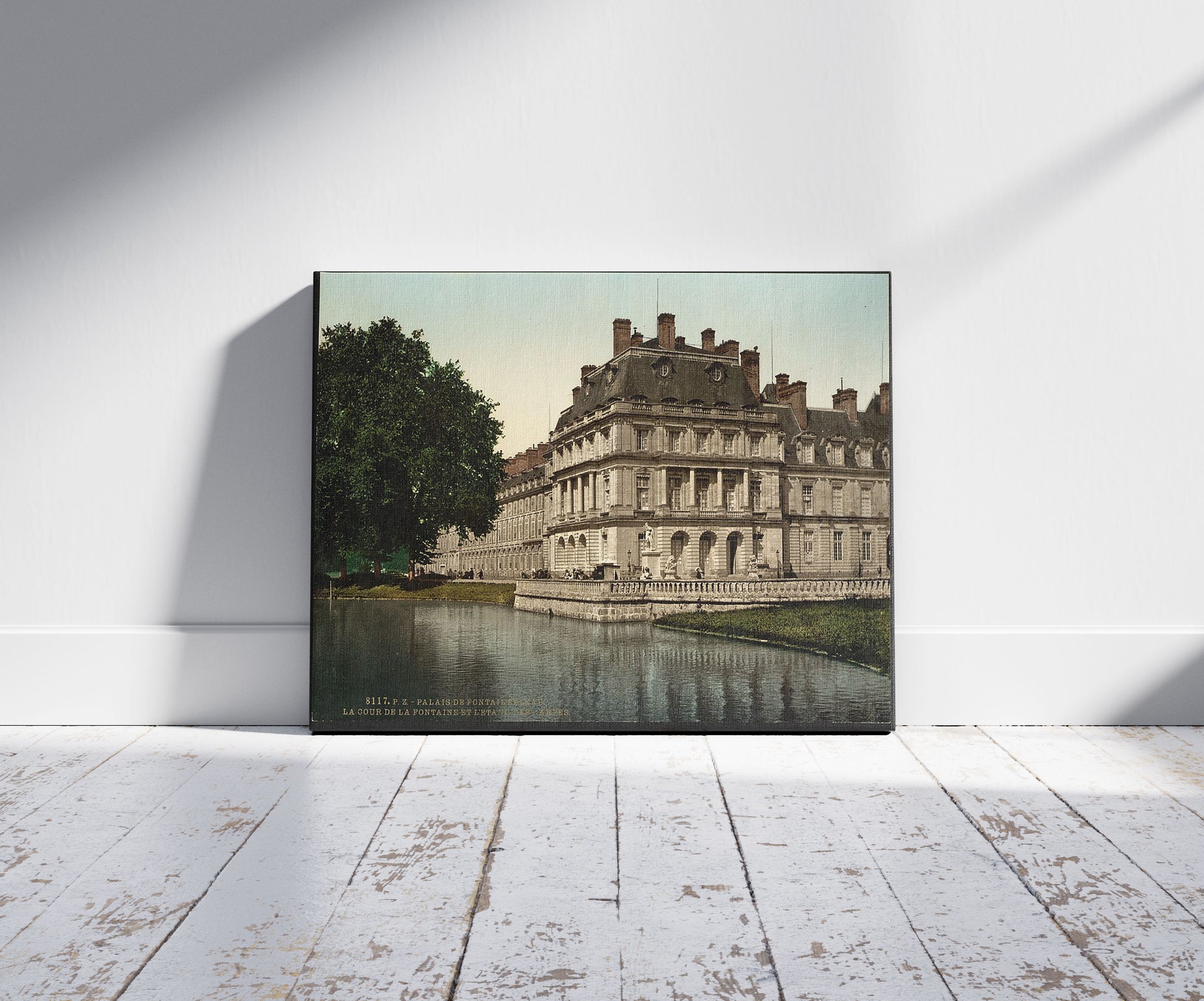 A picture of The fountain and carp's Pond, Fontainebleau Palace, France