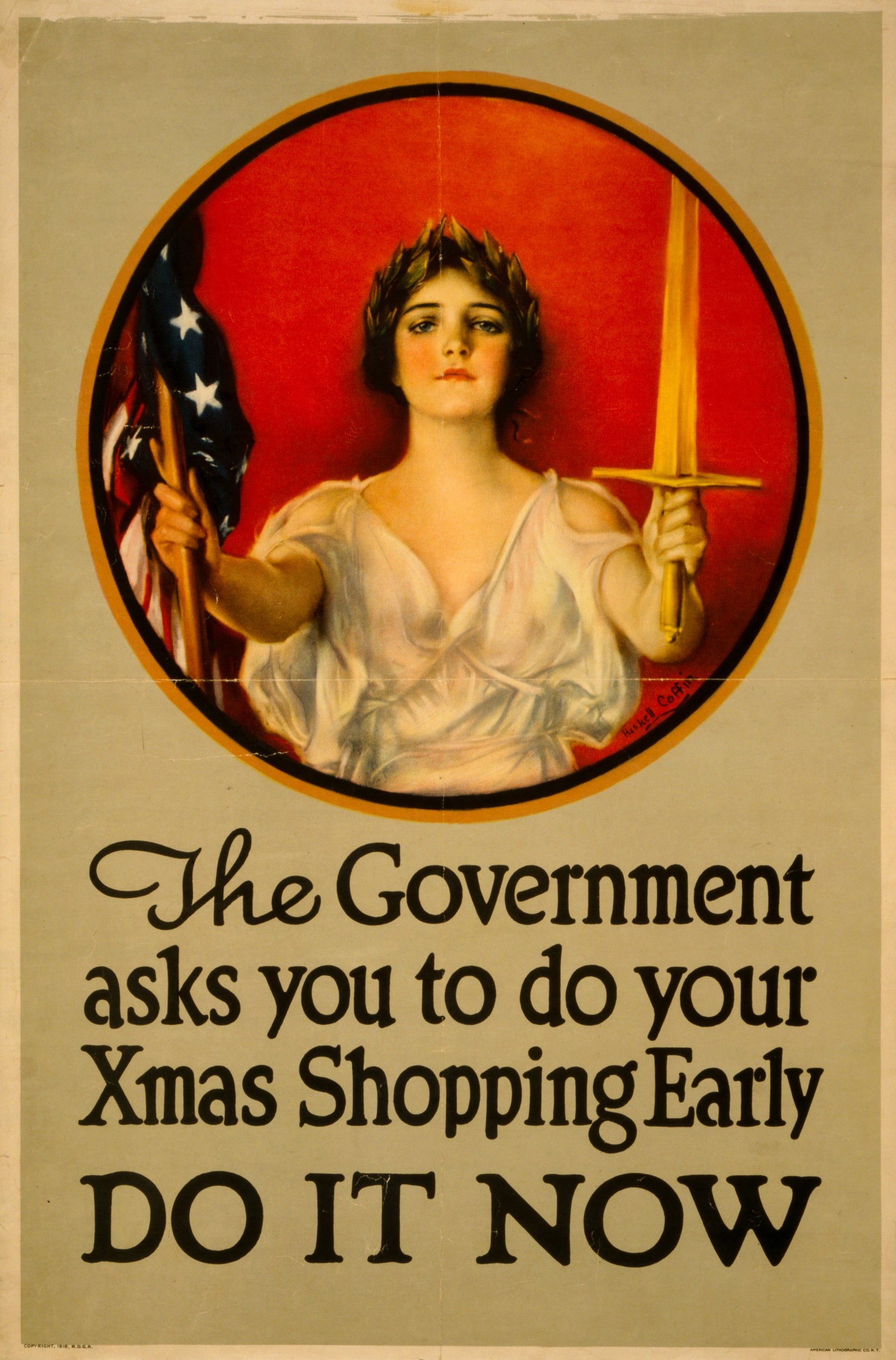 A picture of The government asks you to do your Xmas shopping early--Do it now