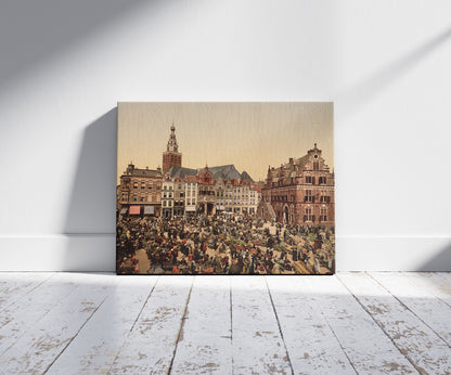 A picture of The great market, Nymegen (i.e. Nijmegen), Holland