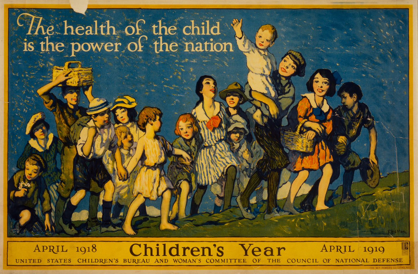 A picture of The health of the child is the power of the nation Children's year, April 1918 - April 1919 /