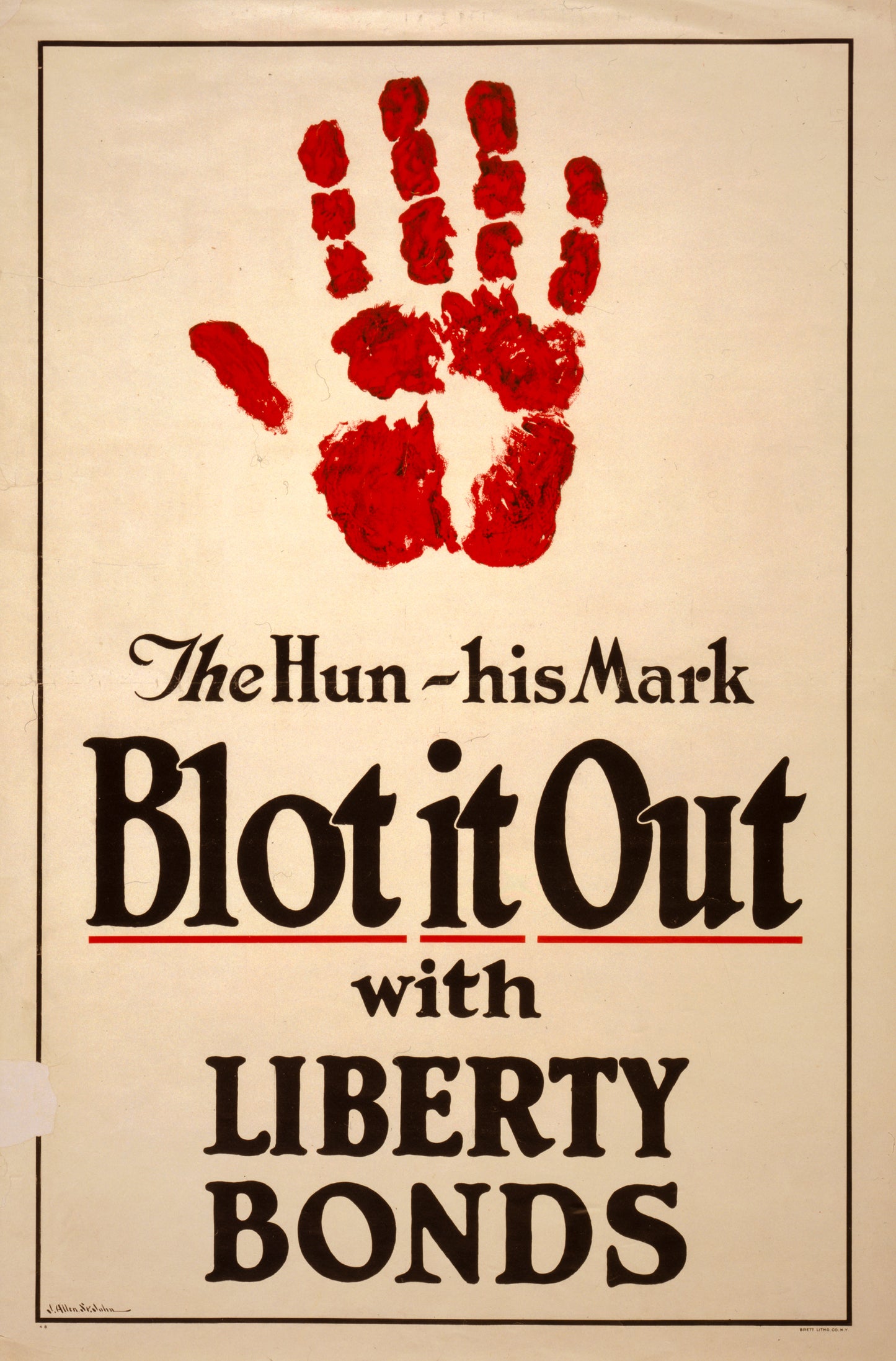 A picture of The Hun - His mark - Blot it out with Liberty Bonds