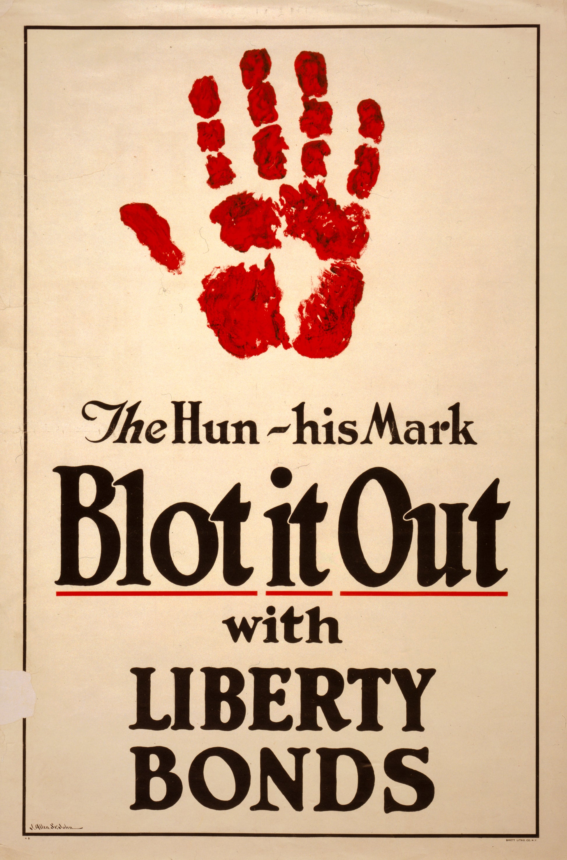 A picture of The Hun - His mark - Blot it out with Liberty Bonds