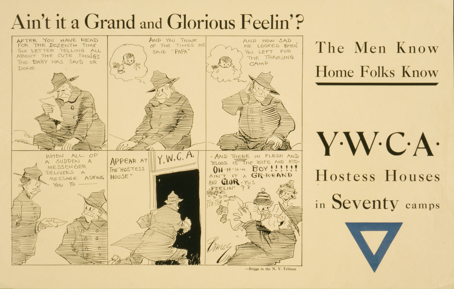 A picture of The men know home folks know YWCA hostess houses in seventy camps /