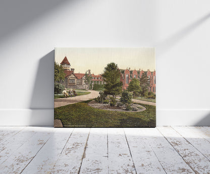 A picture of The museum, Maidstone, England, a mockup of the print leaning against a wall