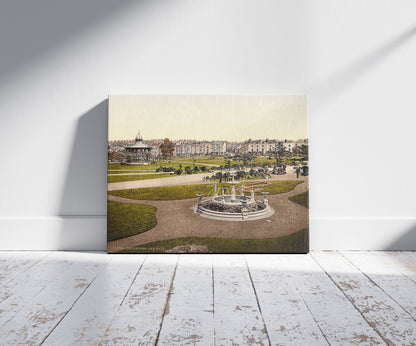 A picture of The Park, Devonport, England, a mockup of the print leaning against a wall