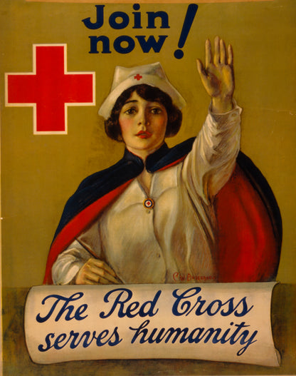 A picture of The Red Cross serves humanity Join now /