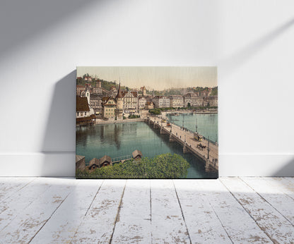 A picture of The Schweizerhof Quay, and New Bridge, Lucerne, Switzerland