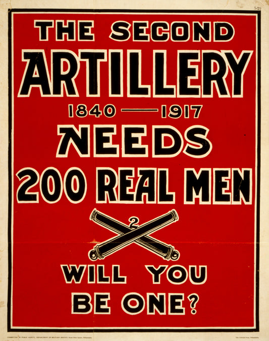 A picture of The Second Artillery 1840-1917 needs 200 real men--Will you be one?