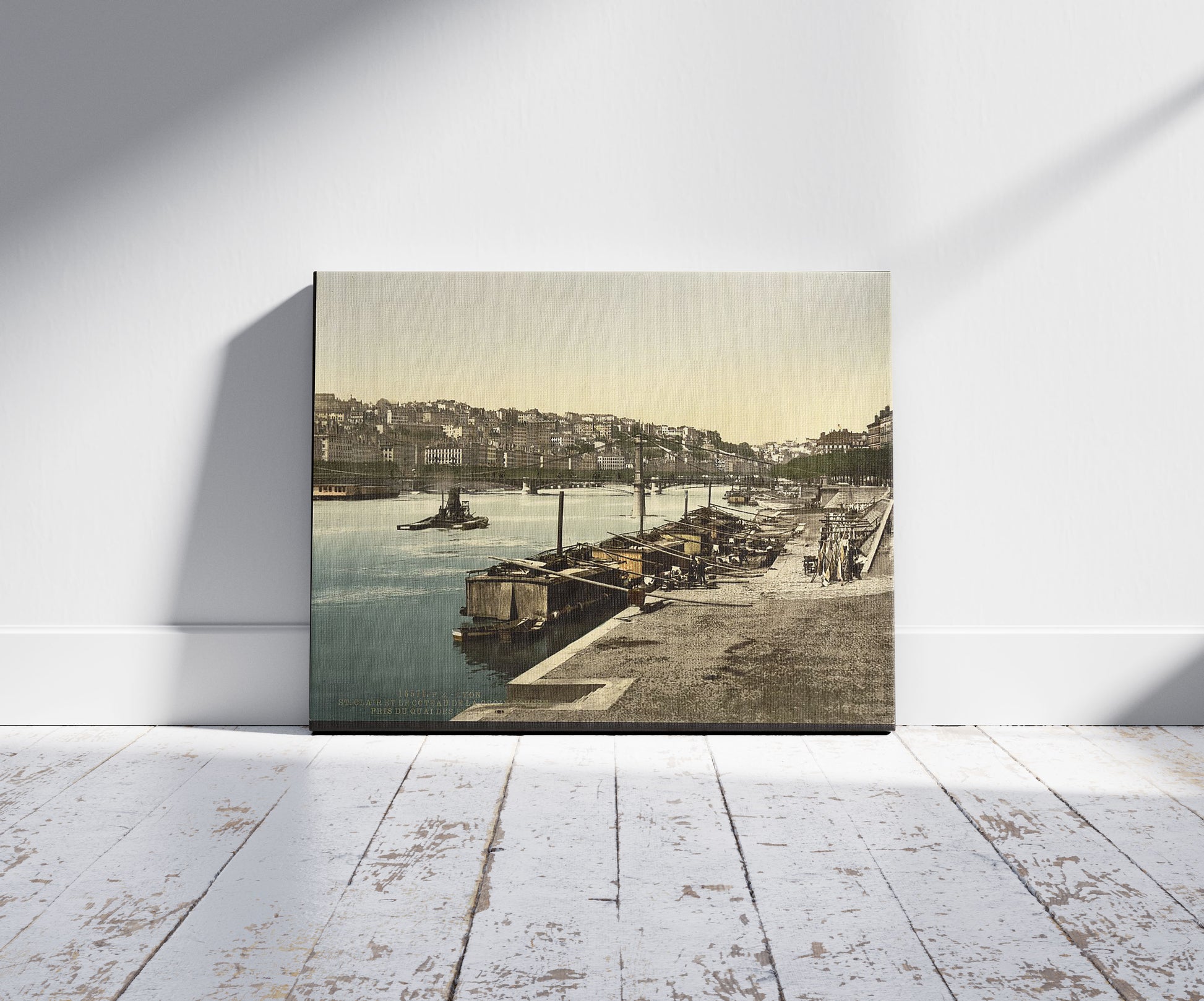 A picture of The St. Clair and hill of the Red Cross from the Quay, Brotteaux, Lyons, France