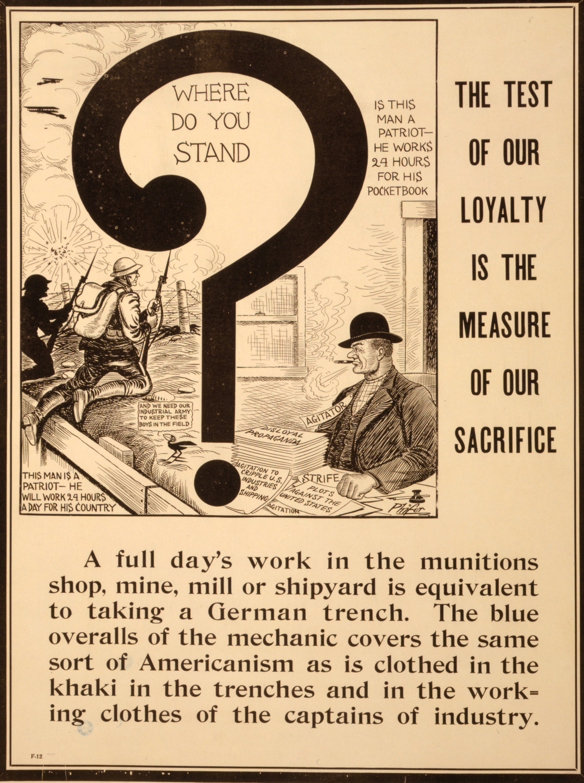 A picture of The test of our loyalty is the measure of our sacrifice