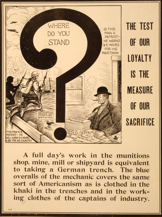 A picture of The test of our loyalty is the measure of our sacrifice