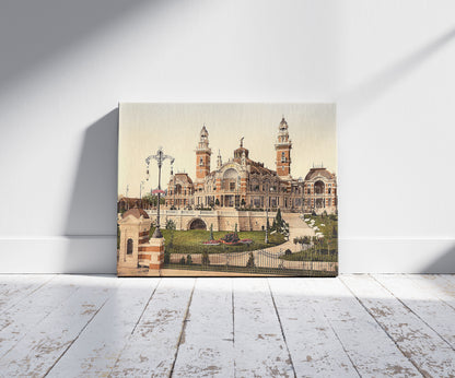A picture of The Tonhalle, I., Zurich, Switzerland, a mockup of the print leaning against a wall