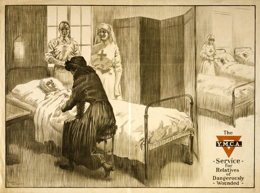 A picture of The Y.M.C.A. service for relatives of dangerously wounded