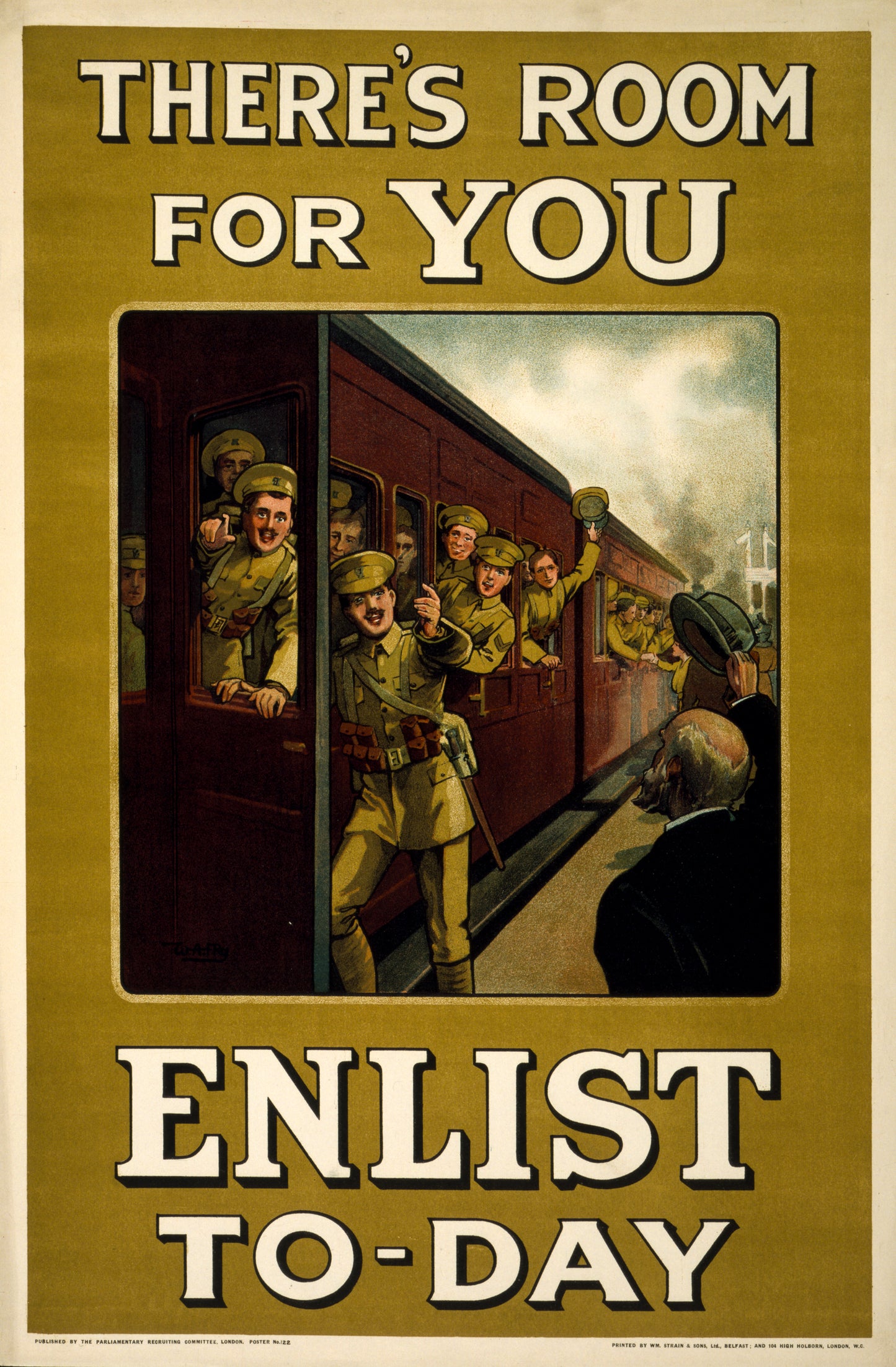 A picture of There's room for you. Enlist to-day