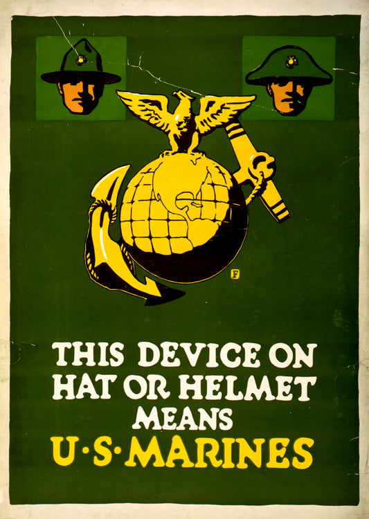 A picture of This device on hat or helmet means U.S. Marines