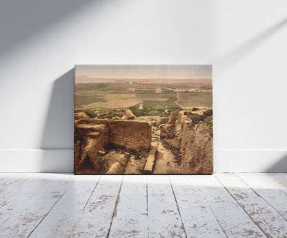 A picture of Tombs and view of Goletta, Carthage, Tunisia