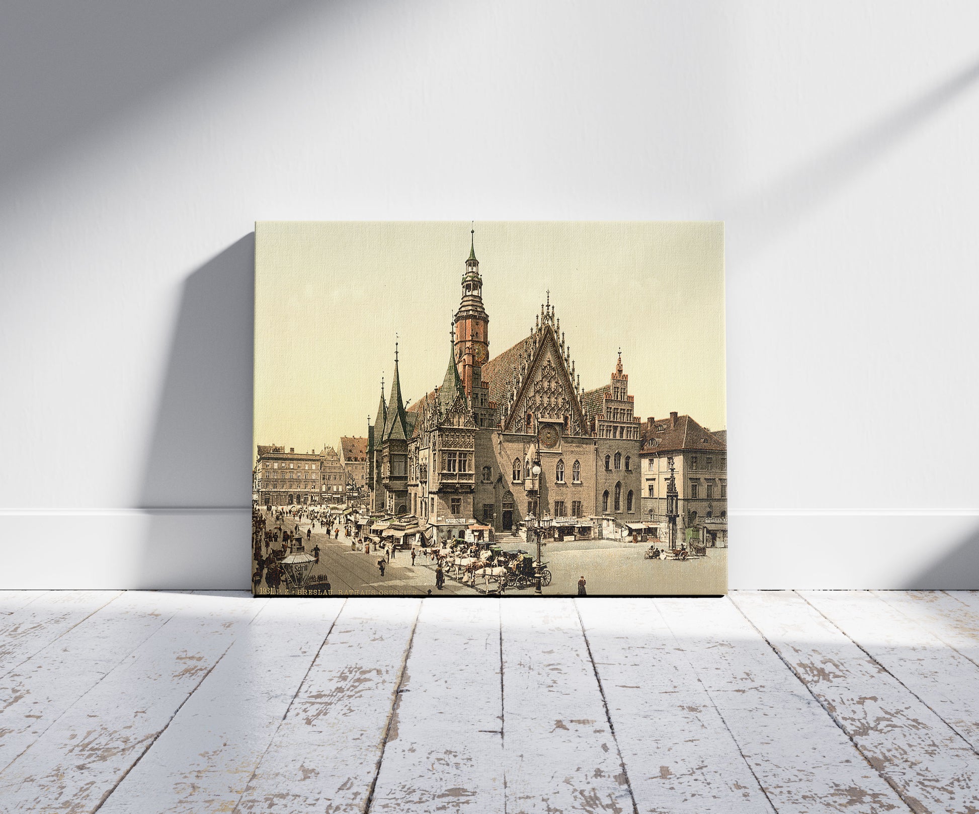 A picture of Town hall from the east, Breslau, Silesia, Germany (i.e., Wrocław, Poland)