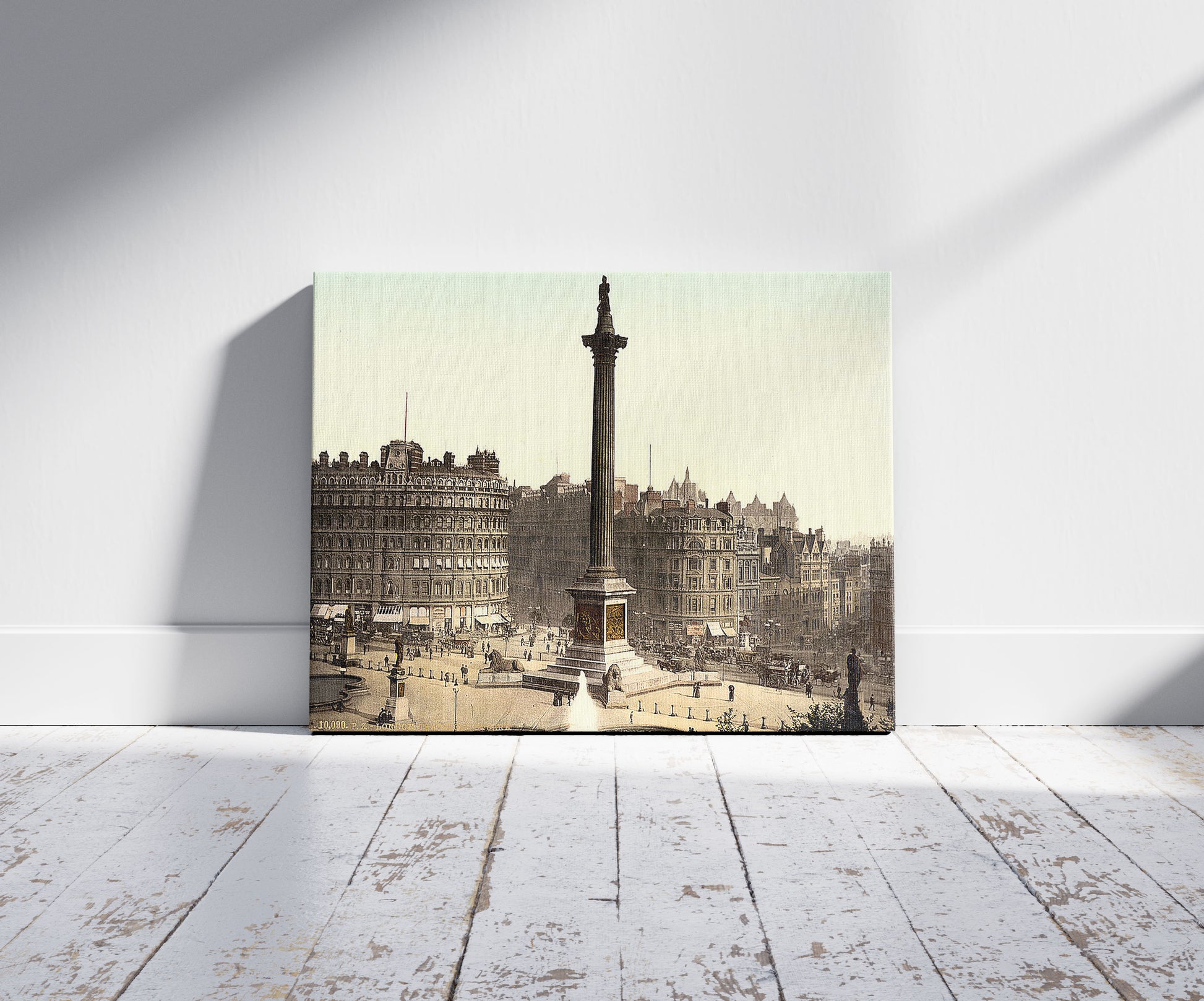 A picture of Trafalgar Square, from National Gallery, London, England