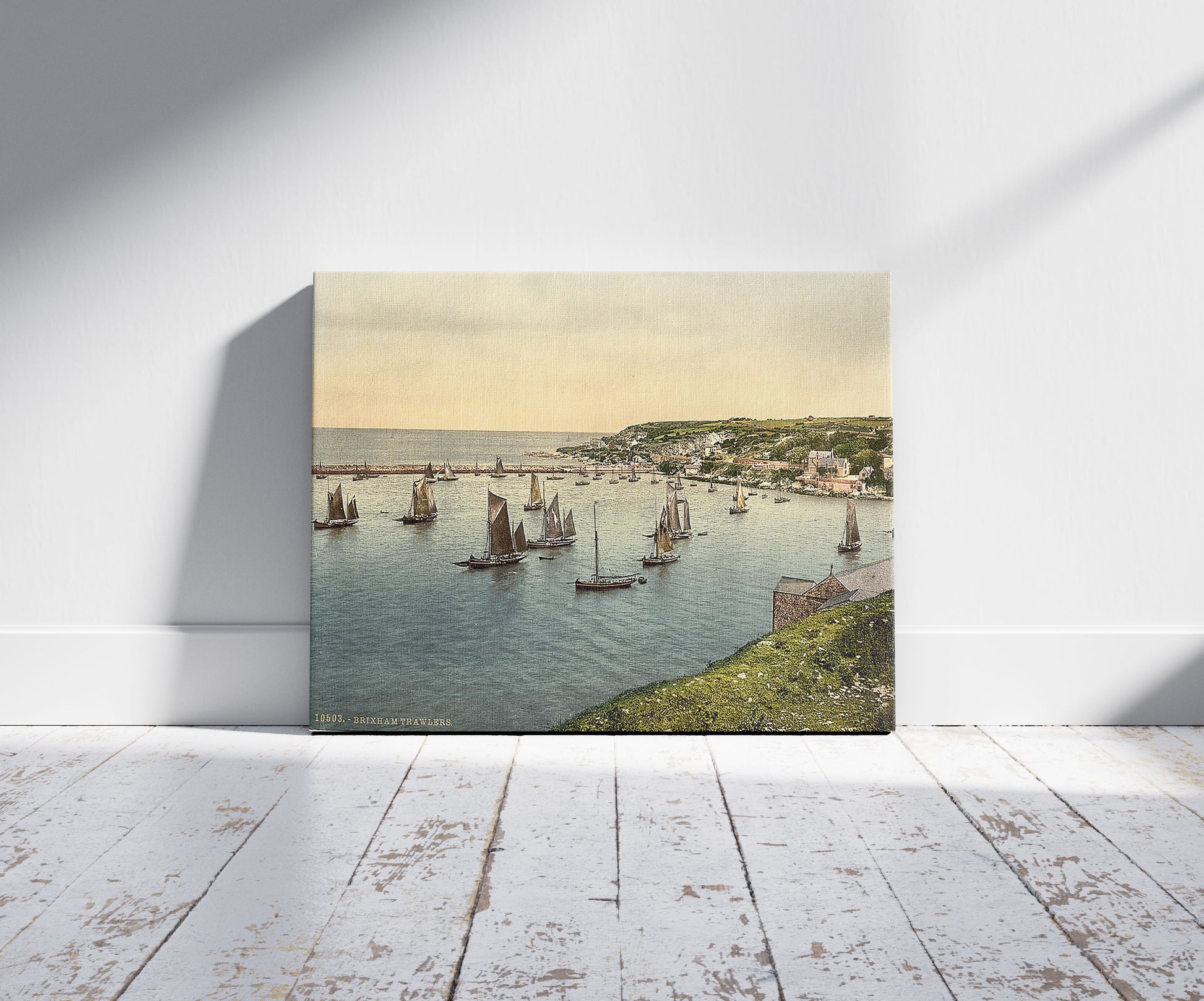 A picture of Trawlers leaving harbor, Brixham, England