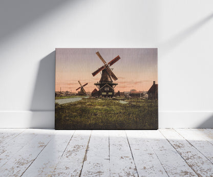 A picture of Two windmills, Holland