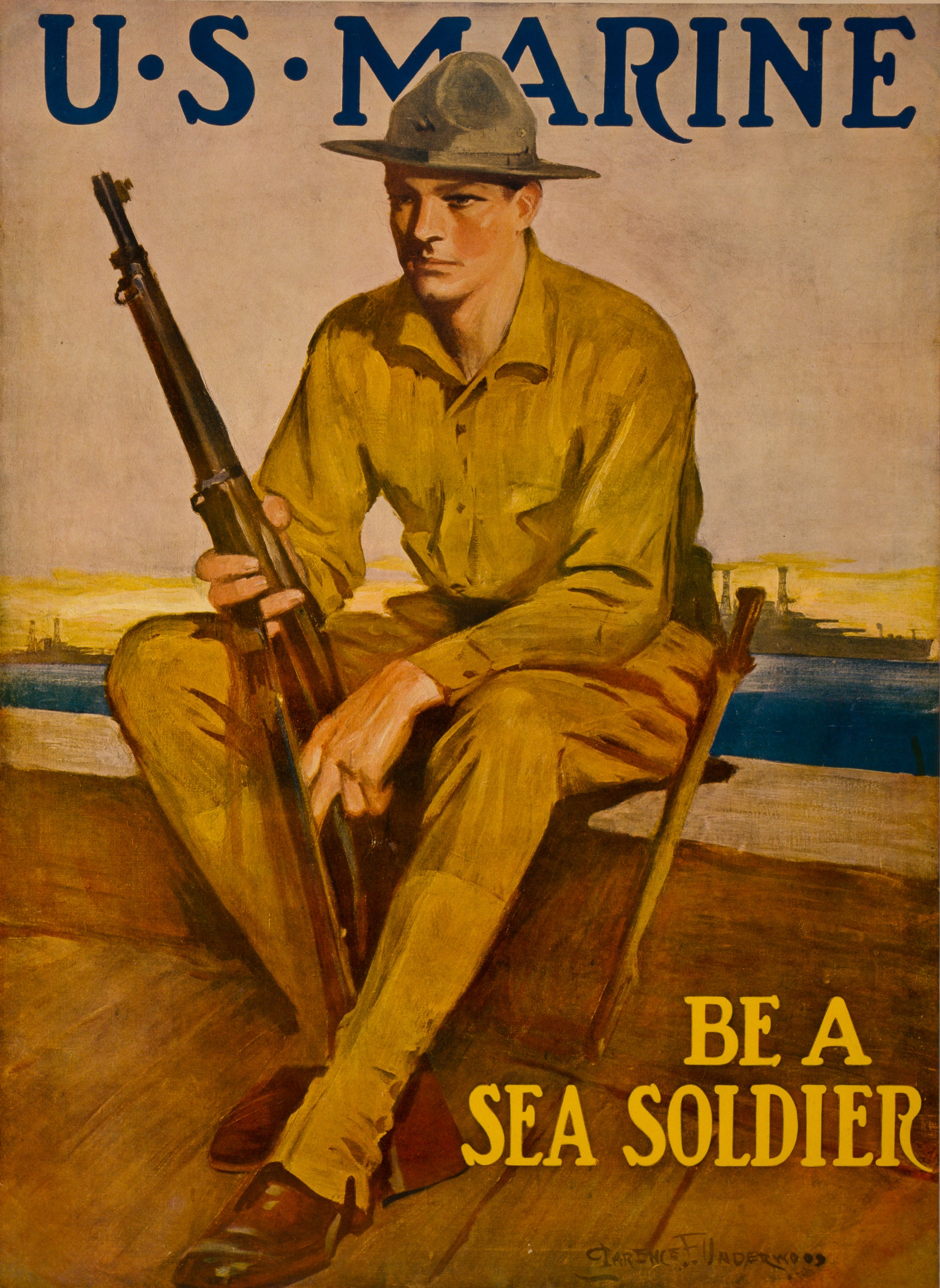 A picture of U.S. Marine - Be a sea soldier