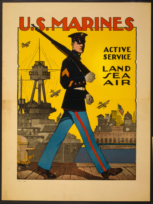 A picture of U.S. Marines - active service - land, sea, air