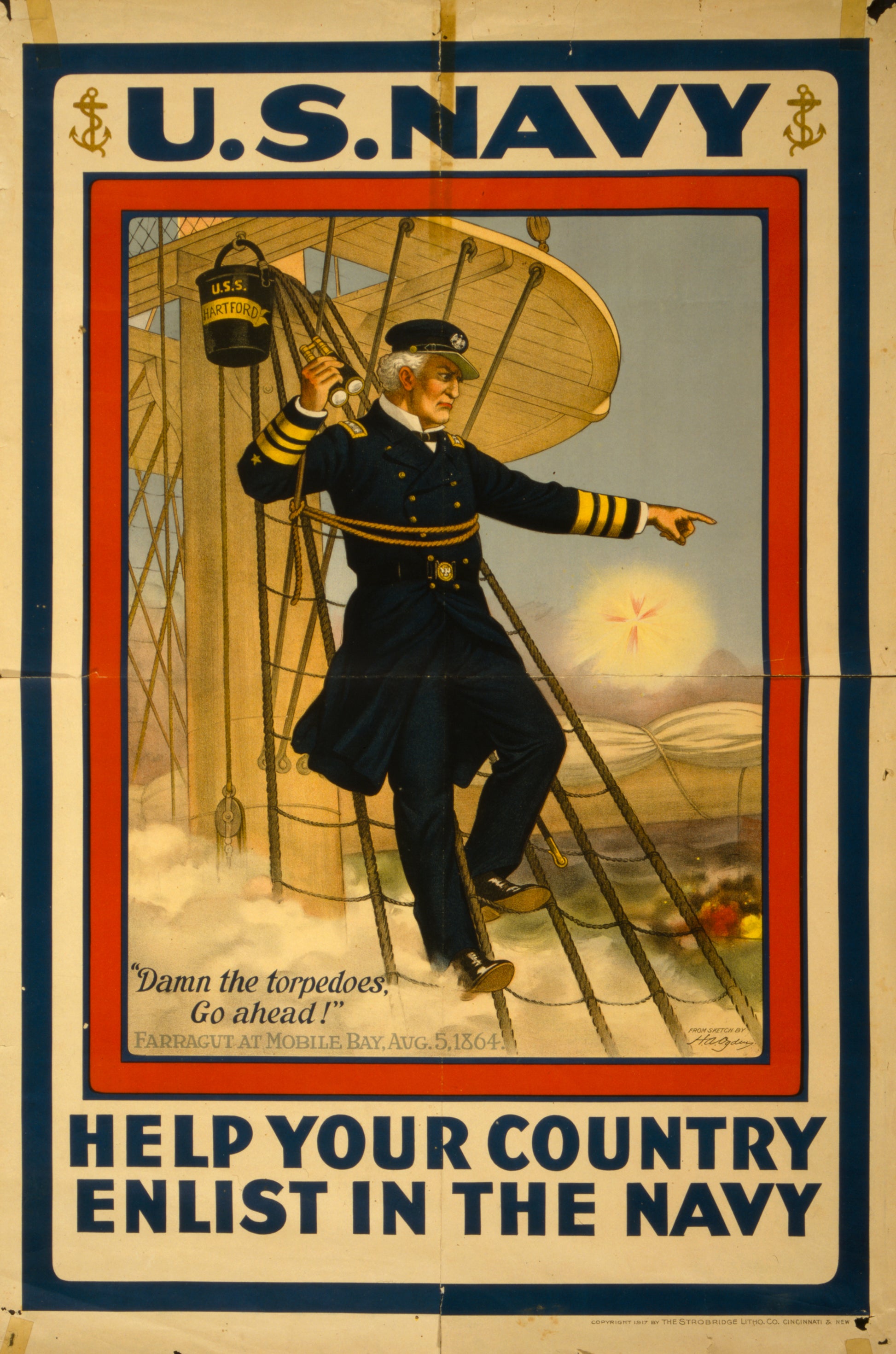 A picture of U.S. Navy--Help your country--Enlist in the Navy