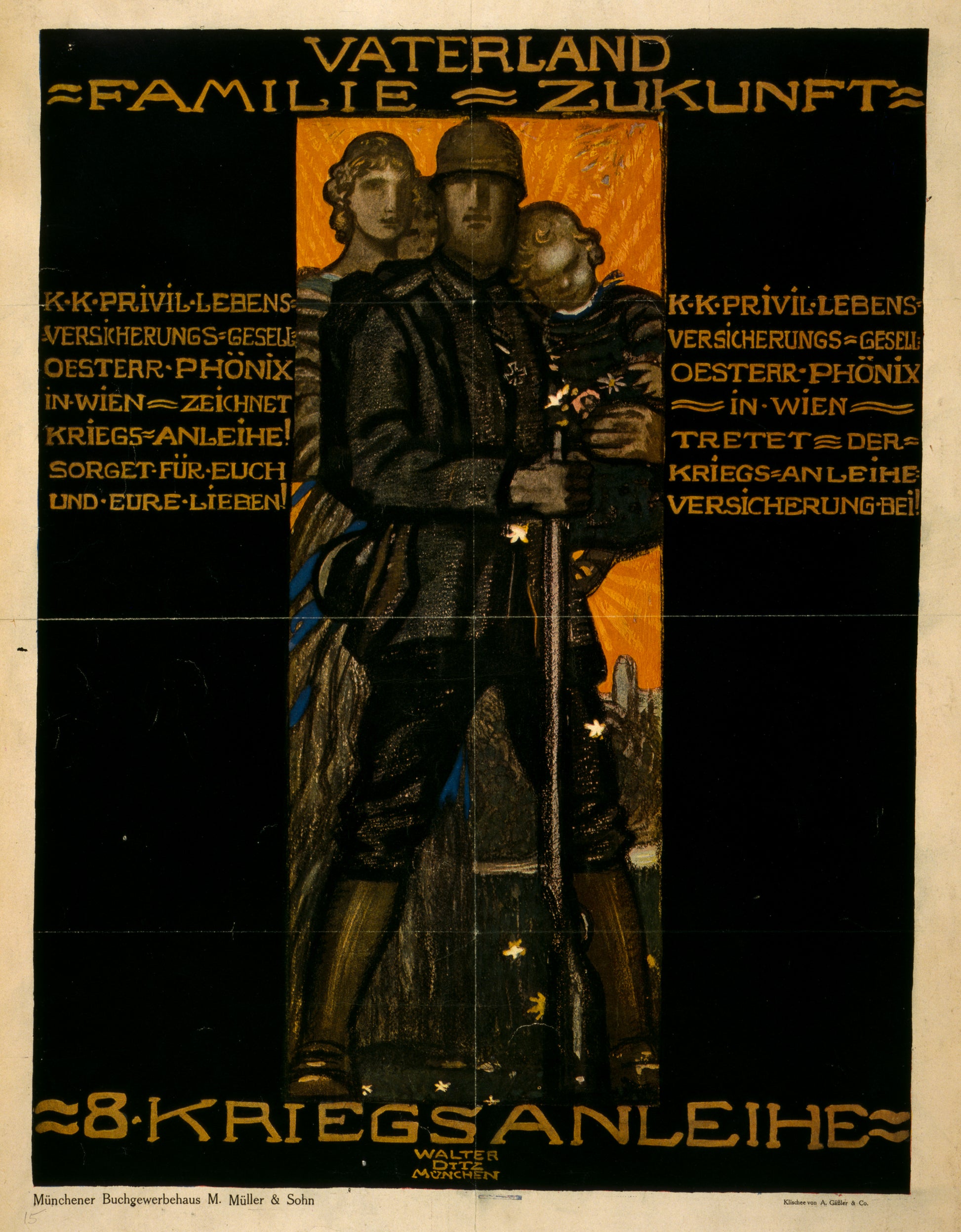 A picture of Vaterland, Familie, Zukunft ... 8. Kriegsanleihe