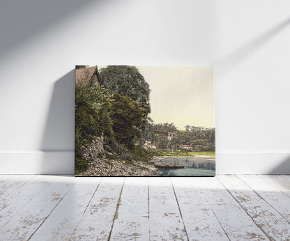 A picture of Viaduct, II., Lydbrook (Lower), England, a mockup of the print leaning against a wall