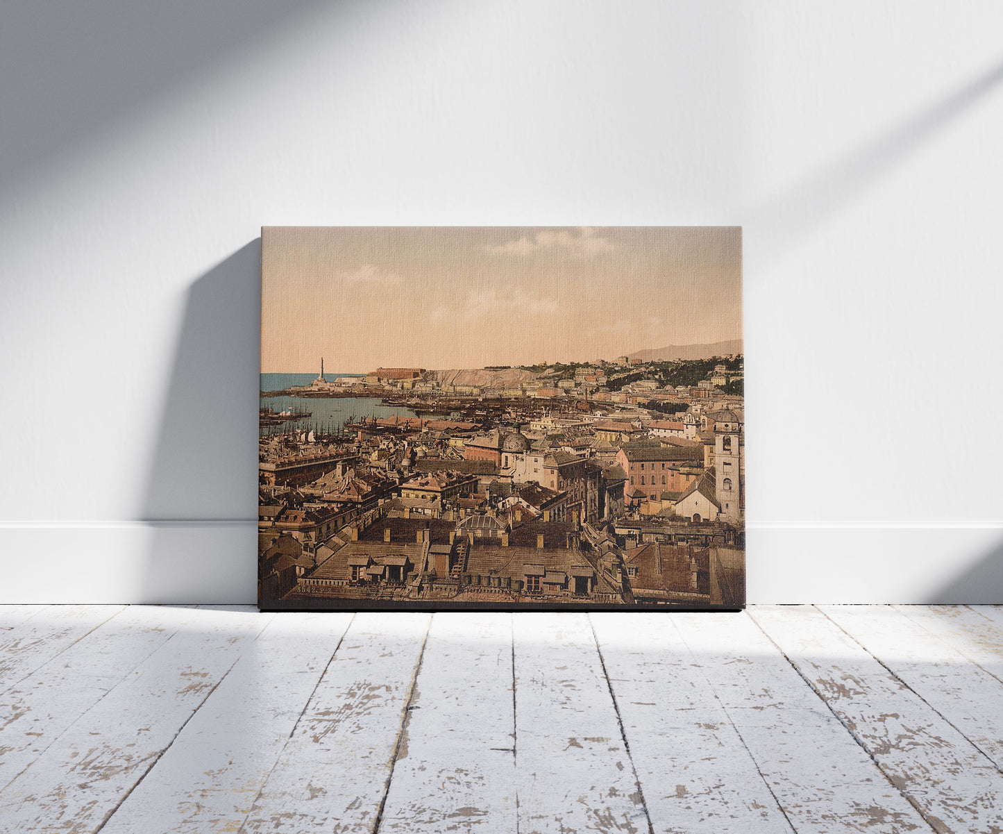 A picture of View towards the lighthouse, Genoa, Italy