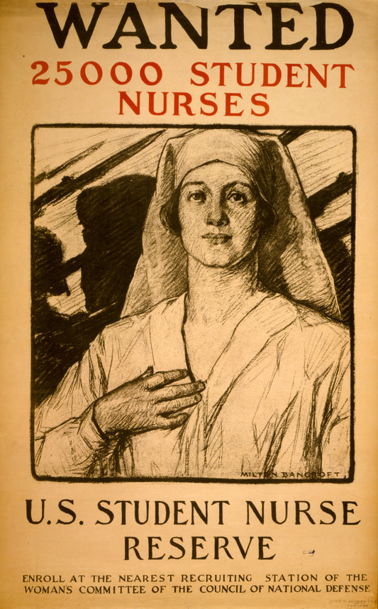 A picture of Wanted 25,000 student nurses, U.S. Student Nurse Reserve