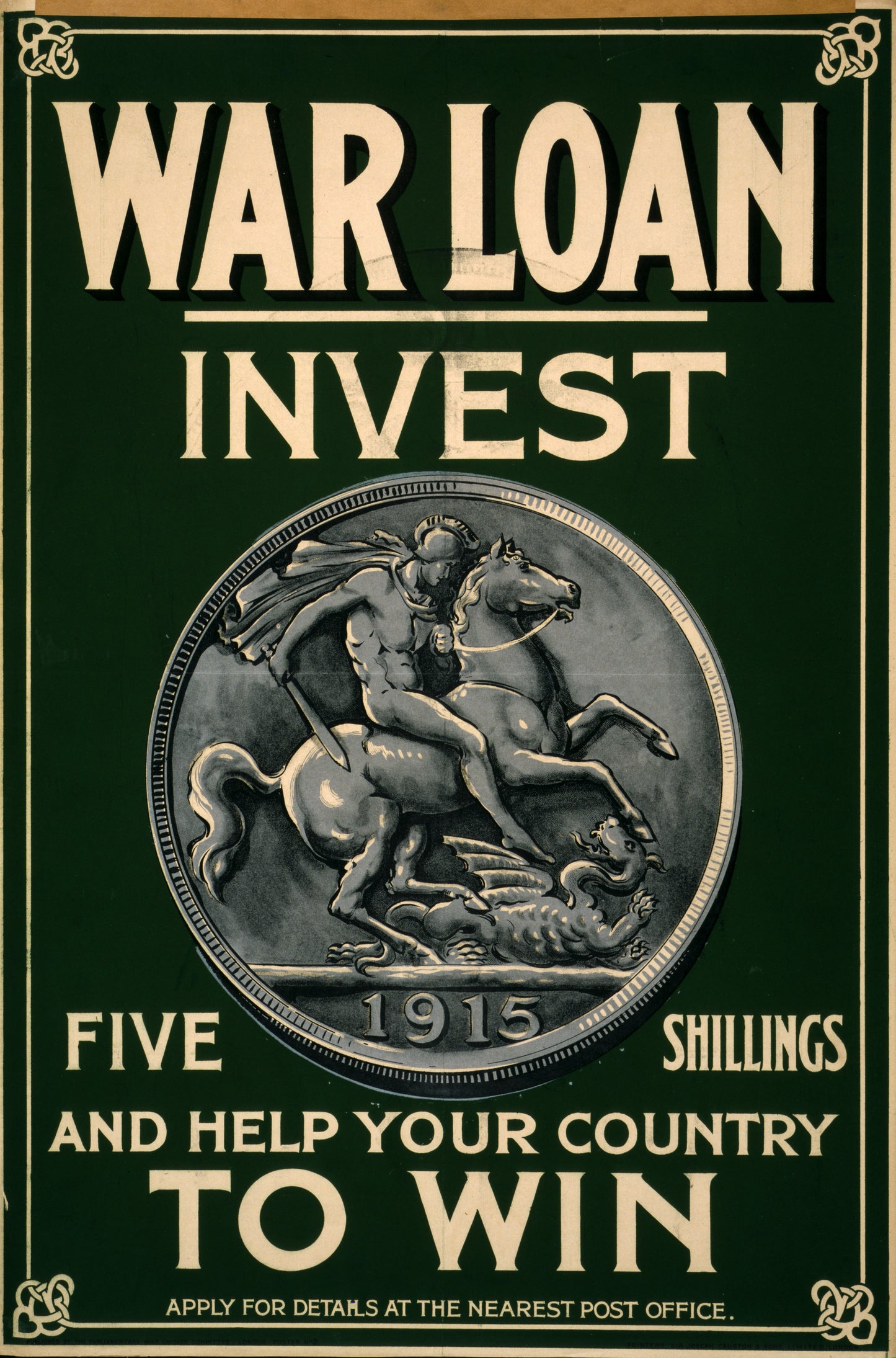 A picture of War loan. Invest five shillings and help your country to win