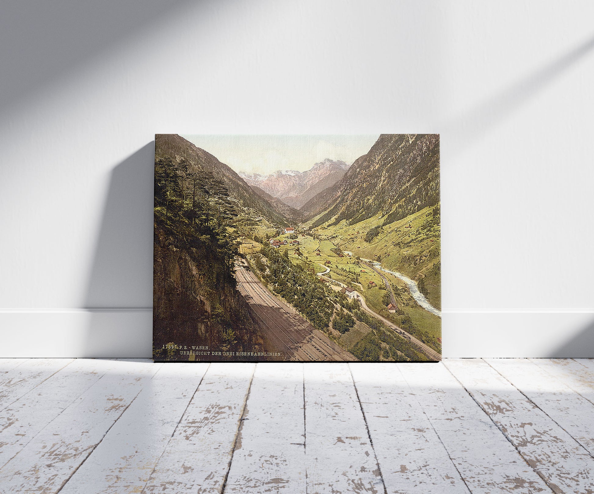 A picture of Wassen, view of the Three Tracks, St. Gotthard Railway, Switzerland