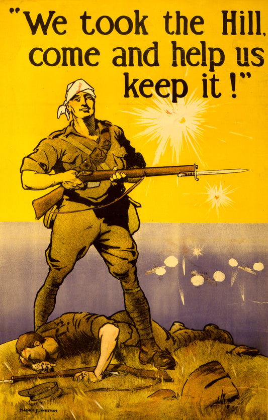 A picture of "We took the Hill, come and help us keep it!"
