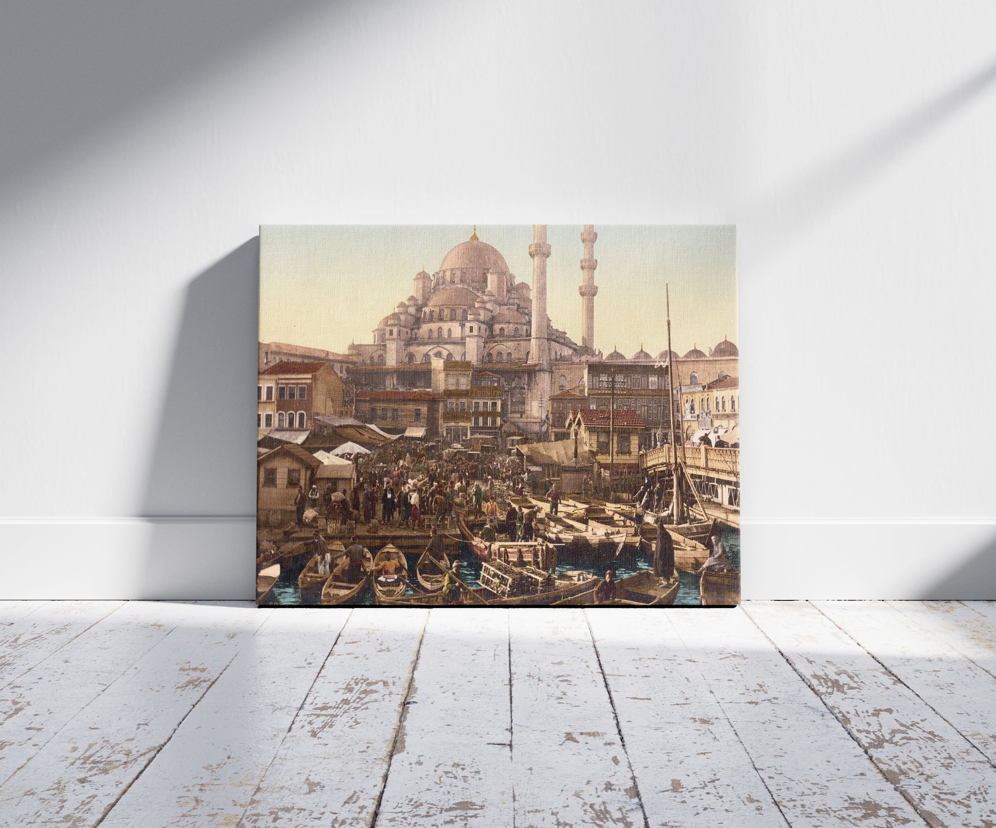 A picture of Yeni Cami mosque and Eminönü bazaar, Constantinople, Turkey