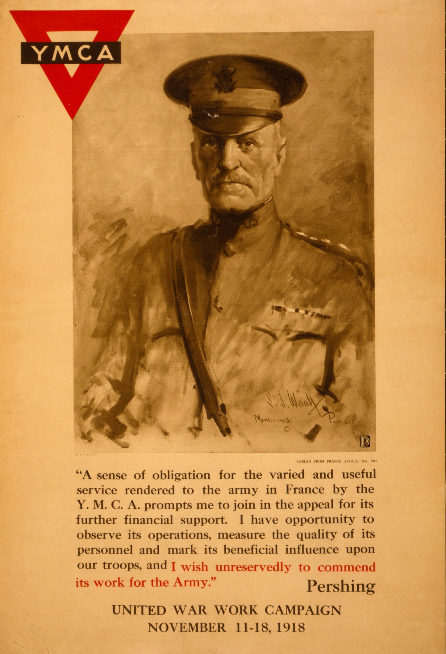 A picture of YMCA United War Work Campaign, November 11-18, 1918